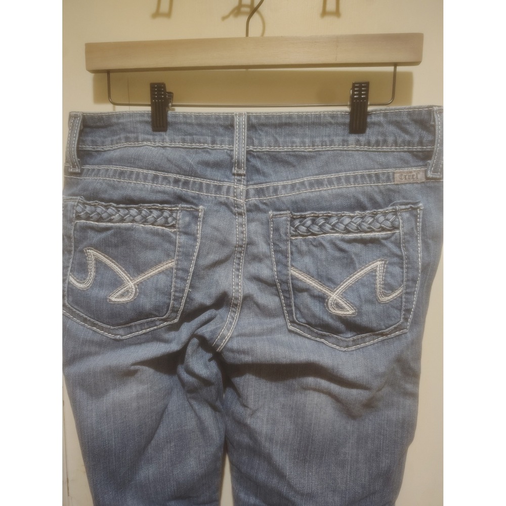Cruel Denim Jayley Bootcut Jeans Medium Wash Braided Pocket 29/7 L CB16654001 - Picture 4 of 6